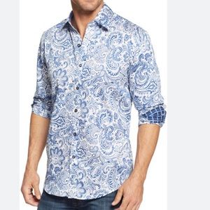 Tasso Elba paisley print button down.